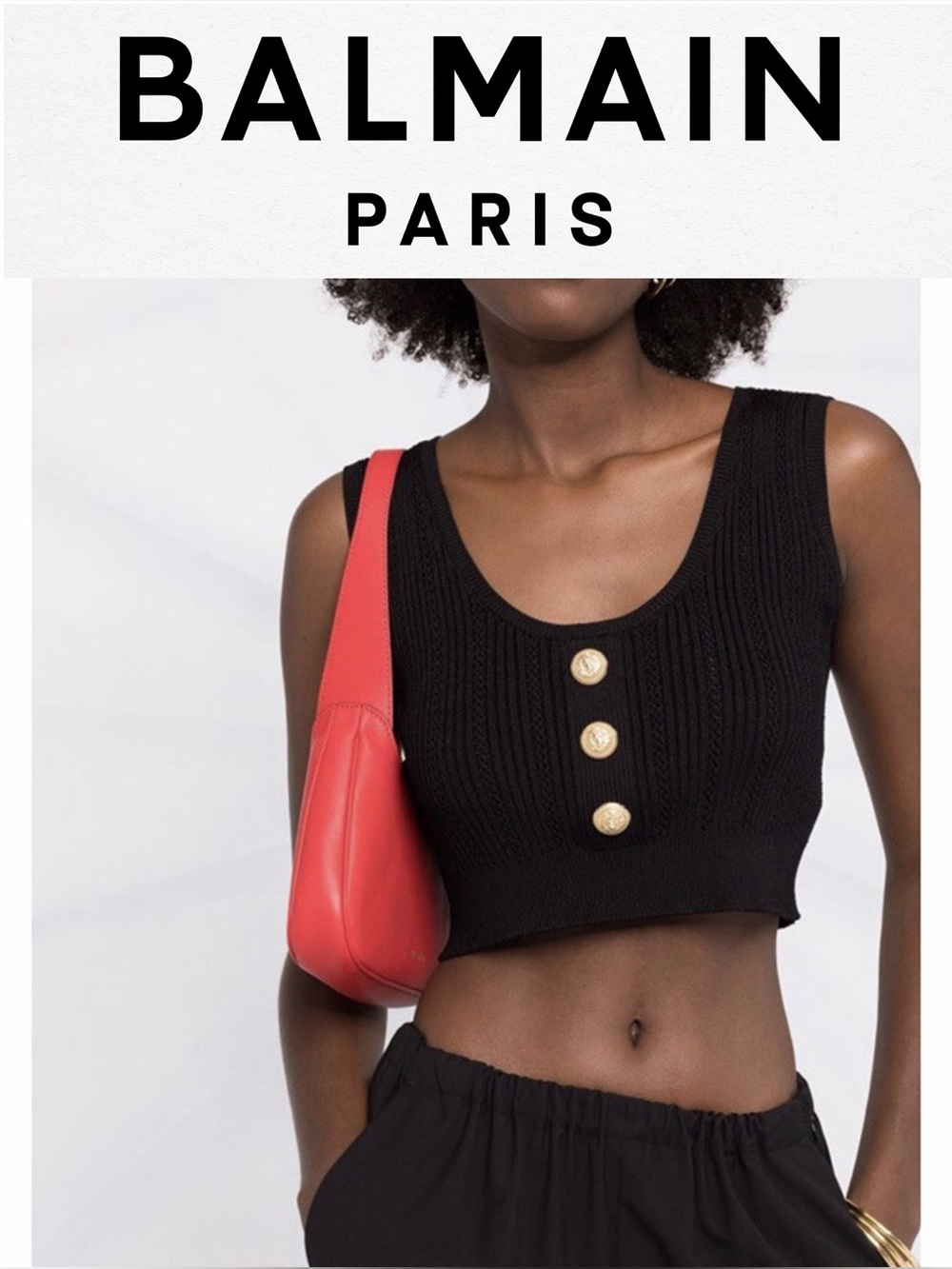 NEW Balmain Crop Top